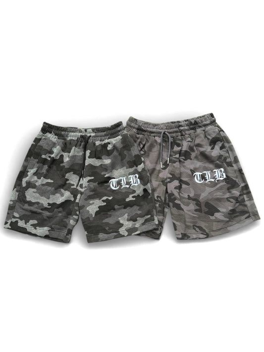 A CLOUD CAMOU SWEAT SHORTS