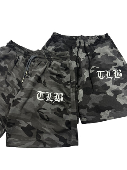 A CLOUD CAMOU SWEAT SHORTS