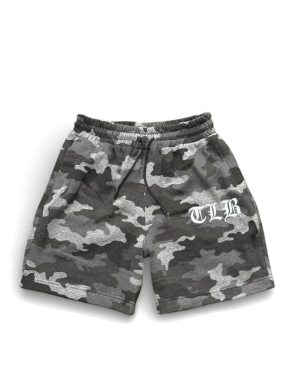 A CLOUD CAMOU SWEAT SHORTS
